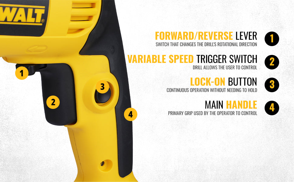 DEWALT DWD024 - 710Watt 13mm Impact  Hammer Drill Machine for Professional and DIY Applications, DWD024 DEWALT DWD024 - 710Watt 13mm Impact  Hammer Drill Machine for Professional and DIY Applications, DWD024